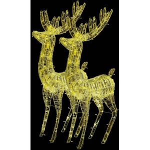 (warm white, 96 x 40 x 180 cm/ 2 pcs) vidaXL Reindeer Christmas Decoration Xmas (warm white, 96 x 40 x 180 cm/ 2 pcs) vidaXL Reindeer Christmas Decoration Xmas