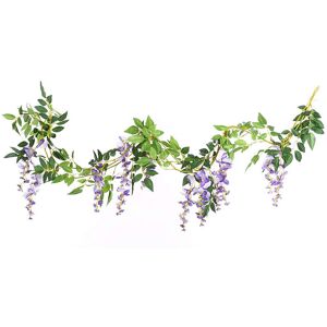 Living And Home (Purple) 2M Artificial Flower Garland 6.6ft Wisteria Plant Vine Hanging Floral H Living And Home (Purple) 2M Artificial Flower Garland 6.6ft Wisteria Plant Vine Hanging Floral H