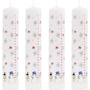 Carousel Home Pack Of 4 Traditional Countdown To Christmas Pillar Advent Candle Snowman Carousel Home Pack Of 4 Traditional Countdown To Christmas Pillar Advent Candle Snowman