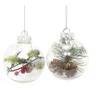 Carousel Home Pack Of 2 Traditional Pine Cone And Berry Christmas Tree Bauble Snowball Chris Carousel Home Pack Of 2 Traditional Pine Cone And Berry Christmas Tree Bauble Snowball Chris