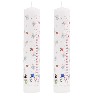 Carousel Home Pack Of 2 Traditional Countdown To Christmas Pillar Advent Candle Snowman Carousel Home Pack Of 2 Traditional Countdown To Christmas Pillar Advent Candle Snowman