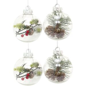 Carousel Home Pack Of 4 Traditional Pine Cone And Berry Christmas Tree Bauble Snowball Chris Carousel Home Pack Of 4 Traditional Pine Cone And Berry Christmas Tree Bauble Snowball Chris