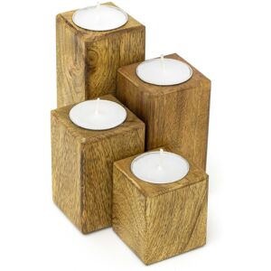 Carousel Set Of 4 Mango Wood Tealight Holders 4 Piece Wooden Votive Candle Holder Set W Carousel Set Of 4 Mango Wood Tealight Holders 4 Piece Wooden Votive Candle Holder Set W