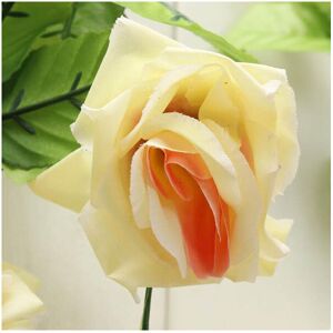 GreenZech (Champagne) 2.4m Artificial Plastic Rose Flower Green Leaves Garland Home Garden GreenZech (Champagne) 2.4m Artificial Plastic Rose Flower Green Leaves Garland Home Garden