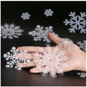 NEWJASS 93pcs Reusable Christmas Window Snowflakes Stickers Clings Decorations NEWJASS 93pcs Reusable Christmas Window Snowflakes Stickers Clings Decorations