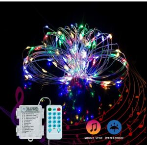 GreenZech (Multi Color, 10m 100LEDS) 32.8ft Christmas Decorative LED String Lights Sound A GreenZech (Multi Color, 10m 100LEDS) 32.8ft Christmas Decorative LED String Lights Sound A