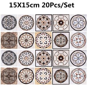 GreenZech (M) 20Pcs Square Tile Self Adhesive Floor Wall Sticker Decal Vinyl Room Decor GreenZech (M) 20Pcs Square Tile Self Adhesive Floor Wall Sticker Decal Vinyl Room Decor