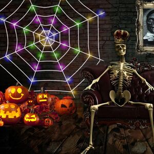 Olymdo Halloween LED Giant Round Spider Web Party Props Yard Door & Outdoor Decoration Olymdo Halloween LED Giant Round Spider Web Party Props Yard Door & Outdoor Decoration