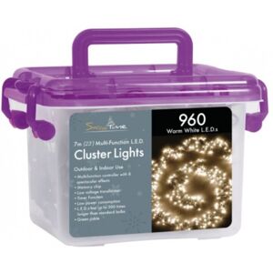 Snow Time 960 WW LED Cluster Lights w/Timer Snow Time 960 WW LED Cluster Lights w/Timer