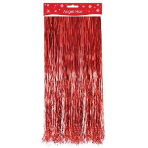 The Home Fusion Company (Red) Christmas Xmas Decoration Angel Hair Tinsel Lametta White Red Silver Gold The Home Fusion Company (Red) Christmas Xmas Decoration Angel Hair Tinsel Lametta White Red Silver Gold
