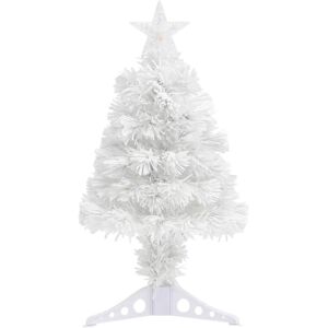 vidaXL Artificial Christmas Tree with LED White Fibre Optic Xmas Holiday Tree vidaXL Artificial Christmas Tree with LED White Fibre Optic Xmas Holiday Tree