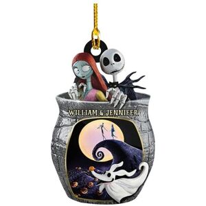 FLEMYE (D) The Nightmare Before Christmas Jack &Sally on Tombstone Xmas Tree Pendant De FLEMYE (D) The Nightmare Before Christmas Jack &Sally on Tombstone Xmas Tree Pendant De