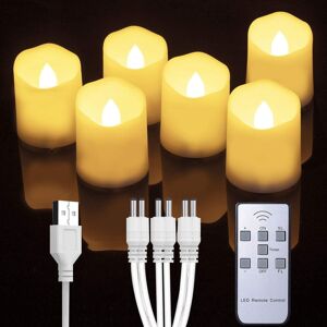 Homemory Store Homemory 6 PCS Rechargeable Flameless Tealights Votive Candles Remote Battery T Homemory Store Homemory 6 PCS Rechargeable Flameless Tealights Votive Candles Remote Battery T