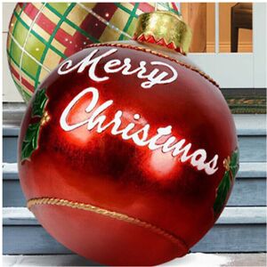 SRJ STAR (C) Inflatable Christmas Ball PVC Xmas Tree Baubles Party Wedding Decoration SRJ STAR (C) Inflatable Christmas Ball PVC Xmas Tree Baubles Party Wedding Decoration