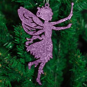 SRJ STAR ( Purple) 10Pcs Glitter Fairy Christmas Tree Decoration Xmas Party Hanging Orna SRJ STAR ( Purple) 10Pcs Glitter Fairy Christmas Tree Decoration Xmas Party Hanging Orna