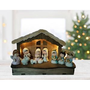 Premier Childrens Christmas Nativity Scene Light Up Traditional 11 Piece Premier Childrens Christmas Nativity Scene Light Up Traditional 11 Piece