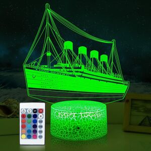 Unbranded Titanic Night Light For Kids 3d Illusion Ship Model Lamp 16 Colors Changing Kids Unbranded Titanic Night Light For Kids 3d Illusion Ship Model Lamp 16 Colors Changing Kids