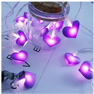GreenZech (Purple, 1.5m 10leds) LED Heart Shape String Lights 1.5M 3M Indoor Fairy Christm GreenZech (Purple, 1.5m 10leds) LED Heart Shape String Lights 1.5M 3M Indoor Fairy Christm