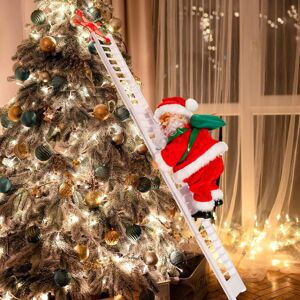 Unbranded Electric Climbing Ladder Santa Claus Christmas Figurine Decor Gift Unbranded Electric Climbing Ladder Santa Claus Christmas Figurine Decor Gift