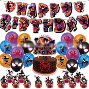 Unbranded Spider-man Miles Morales Theme Party Supplies Decorations Balloons Banner Cake C Unbranded Spider-man Miles Morales Theme Party Supplies Decorations Balloons Banner Cake C