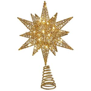Kurt S Adler Kurt S. Adler AD1051GO 11 in. Pre-Lit Twinkling LED 60-Light Gold Starburst Tree Kurt S Adler Kurt S. Adler AD1051GO 11 in. Pre-Lit Twinkling LED 60-Light Gold Starburst Tree