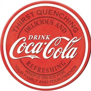 Coca Cola Coca-Cola 866572 Thirst Quenching Tin Magnet, Red Coca Cola Coca-Cola 866572 Thirst Quenching Tin Magnet, Red