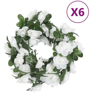 (white) vidaXL Artificial Flower Garlands Fake Flowers Artificial Plants Decor 6 (white) vidaXL Artificial Flower Garlands Fake Flowers Artificial Plants Decor 6