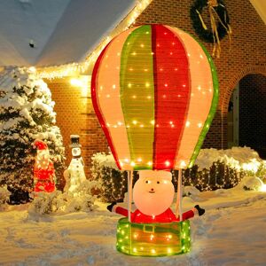 Costway 4.5 FT Lighted Santa in Hot Air Balloon LED Christmas Xmas Decoration Costway 4.5 FT Lighted Santa in Hot Air Balloon LED Christmas Xmas Decoration