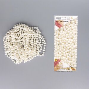 SHATCHI (Pearl) 24ft Hanging Bead Garland Christmas Tree Decorations Xmas Party Tinsel S SHATCHI (Pearl) 24ft Hanging Bead Garland Christmas Tree Decorations Xmas Party Tinsel S
