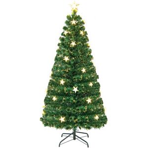 Costway 5FT Pre-Lit Christmas Tree Fiber Optics Xmas Tree with 8 Lighting Modes Costway 5FT Pre-Lit Christmas Tree Fiber Optics Xmas Tree with 8 Lighting Modes