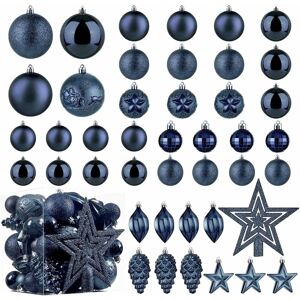 Premzo (Blue) Xmas Tree Decorative Bauble Set Shatterproof Balls Star Ornaments Christm Premzo (Blue) Xmas Tree Decorative Bauble Set Shatterproof Balls Star Ornaments Christm