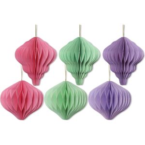 Tallon International 6 Pastel Honeycomb Paper Baubles 3D Christmas Hanging Festive Decorations For Tr Tallon International 6 Pastel Honeycomb Paper Baubles 3D Christmas Hanging Festive Decorations For Tr