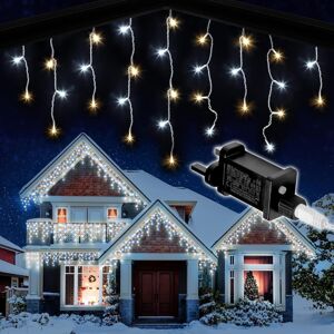 SHATCHI (240, White and Blue) LED Waterfall Icicle Light Outdoor Snowing Chase Xmas Hom SHATCHI (240, White and Blue) LED Waterfall Icicle Light Outdoor Snowing Chase Xmas Hom