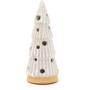 Carousel White Ceramic LED Christmas Tree Light Up Christmas Tree Ornament Mini Porce Carousel White Ceramic LED Christmas Tree Light Up Christmas Tree Ornament Mini Porce