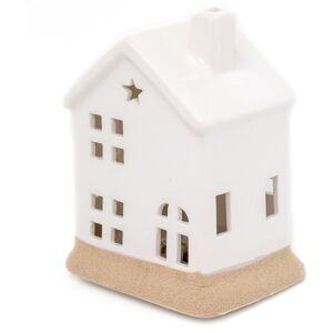 Carousel LED White Ceramic House Light Christmas Village Light Up House Festive Night Carousel LED White Ceramic House Light Christmas Village Light Up House Festive Night