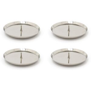 Carousel Set of 4 Contemporary Silver Metal Pillar Candle Holder Church Pillar Candle P Carousel Set of 4 Contemporary Silver Metal Pillar Candle Holder Church Pillar Candle P