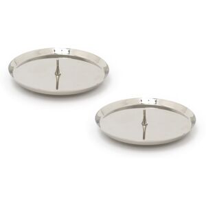 Carousel Set of 2 Contemporary Silver Metal Pillar Candle Holder Church Pillar Candle P Carousel Set of 2 Contemporary Silver Metal Pillar Candle Holder Church Pillar Candle P