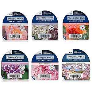 yankee candle set of 6 wax melt, randomly mixed scents yankee candle set of 6 wax melt, randomly mixed scents