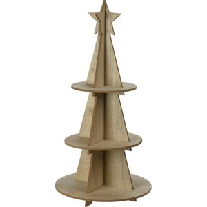 Koopman ETAGERE XMAS TREE WOOD 29X60CM Koopman ETAGERE XMAS TREE WOOD 29X60CM