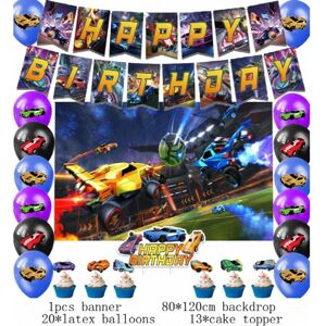 Unbranded Rocket League Racing Game Theme Party Decor Set - Latex Balloons, Backdrop Banne Unbranded Rocket League Racing Game Theme Party Decor Set - Latex Balloons, Backdrop Banne
