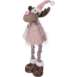 Koopman (Plain Hat 45cm) Christmas LED Reindeer Light Up Decorations Doll Koopman (Plain Hat 45cm) Christmas LED Reindeer Light Up Decorations Doll