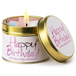 Lily-Flame Lily Flame Happy Birthday Tin Candle Lily-Flame Lily Flame Happy Birthday Tin Candle