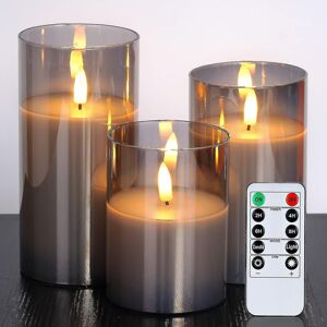 Unbranded Glass Led Flameless Candles, Battery Candles, Pillar Candles Battery Operated Wi Unbranded Glass Led Flameless Candles, Battery Candles, Pillar Candles Battery Operated Wi