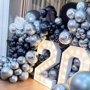 Unbranded CY21221 147Pcs 4D Aluminum Foil Balloon Garland Arch Kit Silvery Wedding, Birthd Unbranded CY21221 147Pcs 4D Aluminum Foil Balloon Garland Arch Kit Silvery Wedding, Birthd