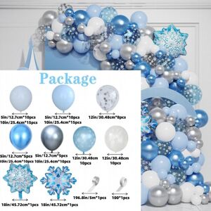 Unbranded 112pcs Snowflake Balloon Garland Arch Kit Snowflake Silvery Latex Balloons Set F Unbranded 112pcs Snowflake Balloon Garland Arch Kit Snowflake Silvery Latex Balloons Set F