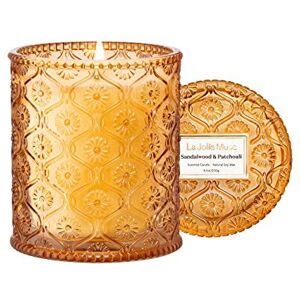 La Jolie Muse Scented Candle Gifts for Women, Sandalwood & Patchouli Candles, 8 La Jolie Muse Scented Candle Gifts for Women, Sandalwood & Patchouli Candles, 8