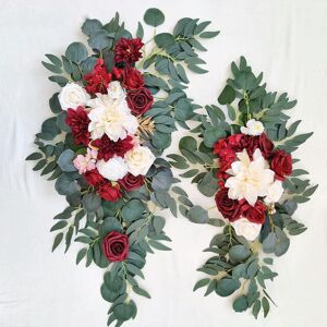 Unbranded (Champagne Red) Yannew Artificial Arch Flowers Swag for Boho Wedding Baby Shower Unbranded (Champagne Red) Yannew Artificial Arch Flowers Swag for Boho Wedding Baby Shower