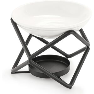 Yadong Metal Essential Oil Burner Decorative Wax Melt Burner with Ceramic Bowl Black Yadong Metal Essential Oil Burner Decorative Wax Melt Burner with Ceramic Bowl Black