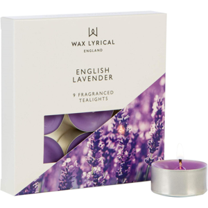 WAX LYRICAL Scented Tealight Candles, Box of 9, English Lavender WAX LYRICAL Scented Tealight Candles, Box of 9, English Lavender