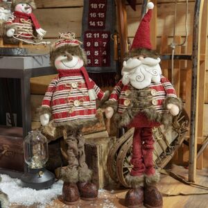 WIDDOP and Co. Santa & Snowman Standing Plush Ornaments WIDDOP and Co. Santa & Snowman Standing Plush Ornaments
